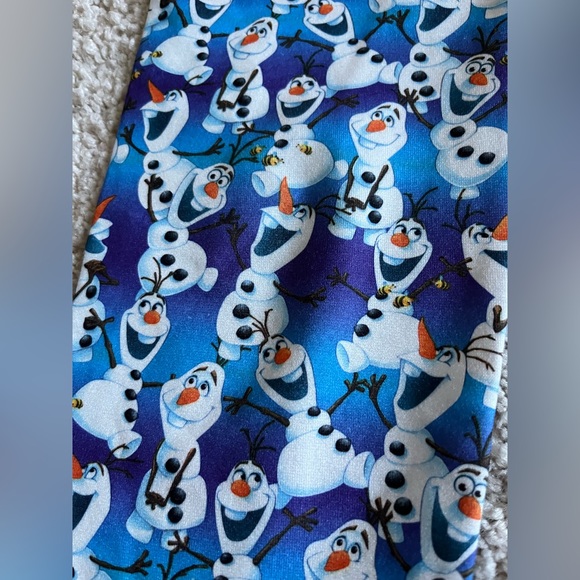 NWOT Girls Olaf Disney Frozen Leggings M-L - Picture 4 of 7